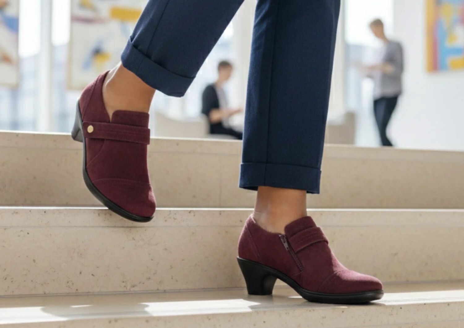 Women's Water-Repellent Leather Heels - Eva