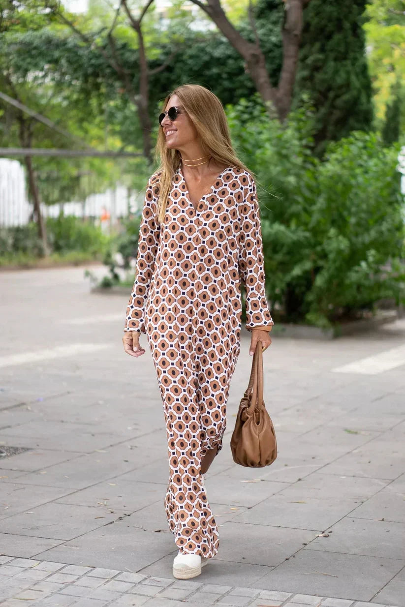 Women’s floral eyelet cotton blend halterneck wrap tiered maxi dress with ruffle details and flowy silhouette