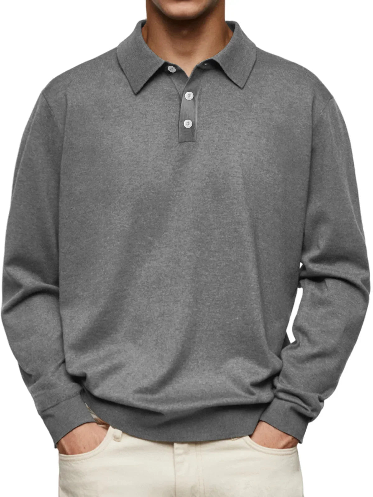 Santy - Casual Long-Sleeve Polo Shirt