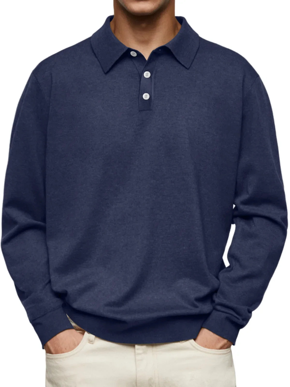 Santy - Casual Long-Sleeve Polo Shirt