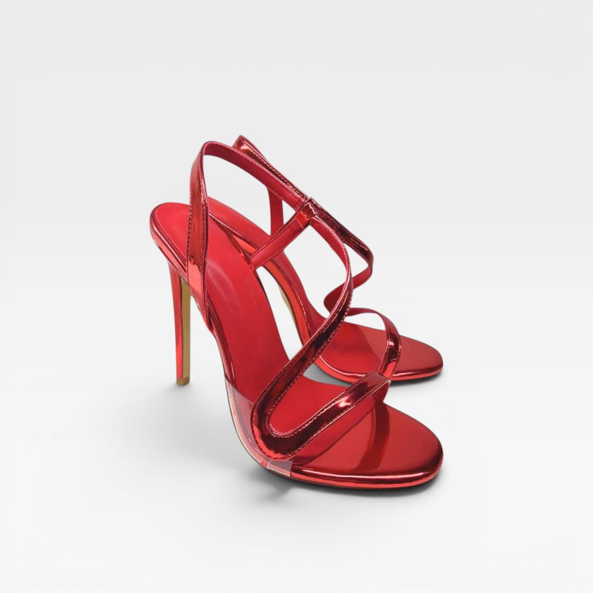 Women's Metallic Strappy Stiletto Heels – Evening & Prom Sandals | Eynsford