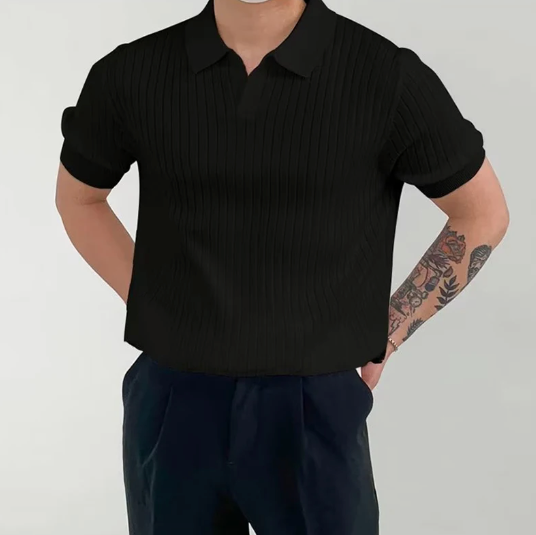 Klyne Ribbed Cotton Polo