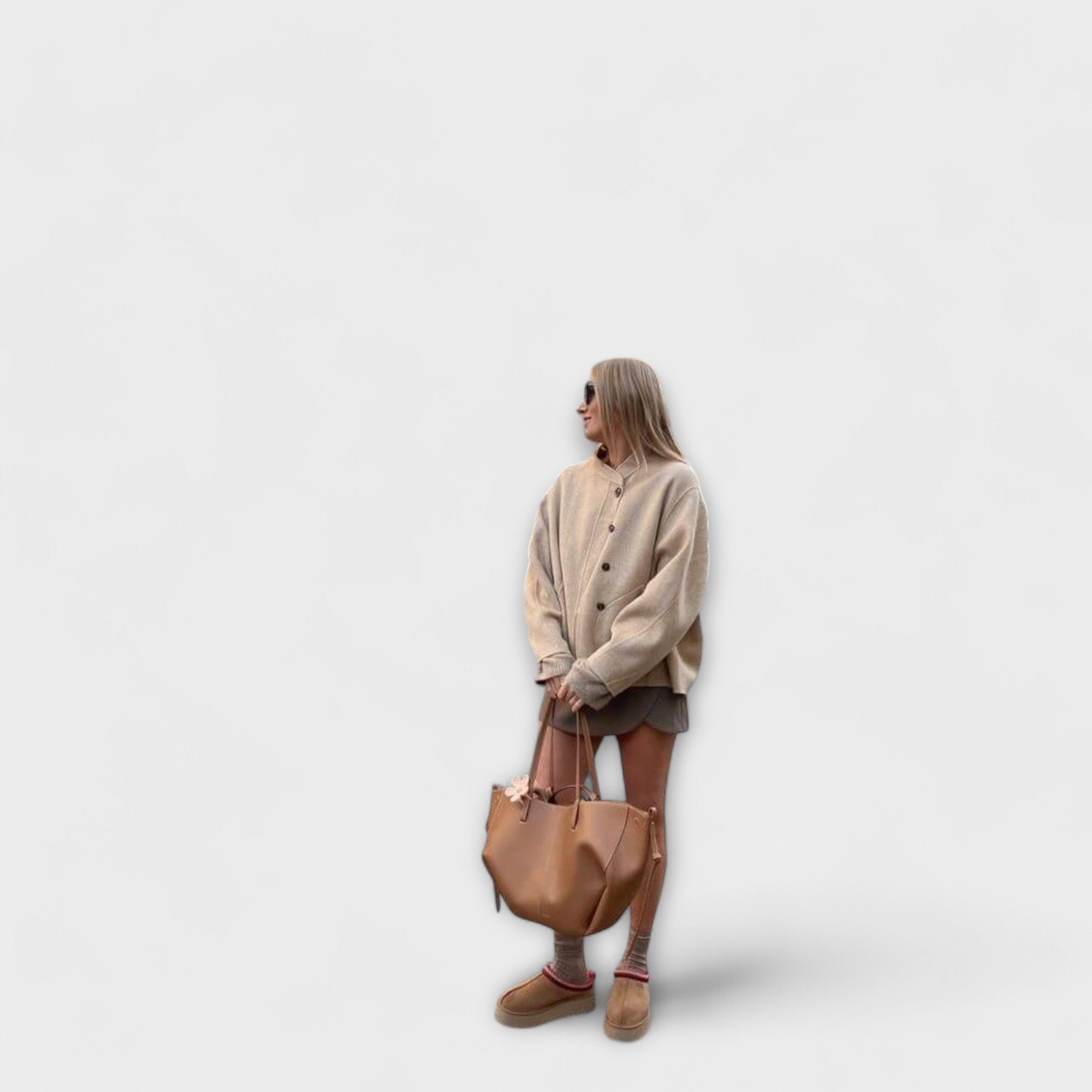 Women's Vintage Leather Tote Bag – Large Everyday Shoulder Bag | Naeva