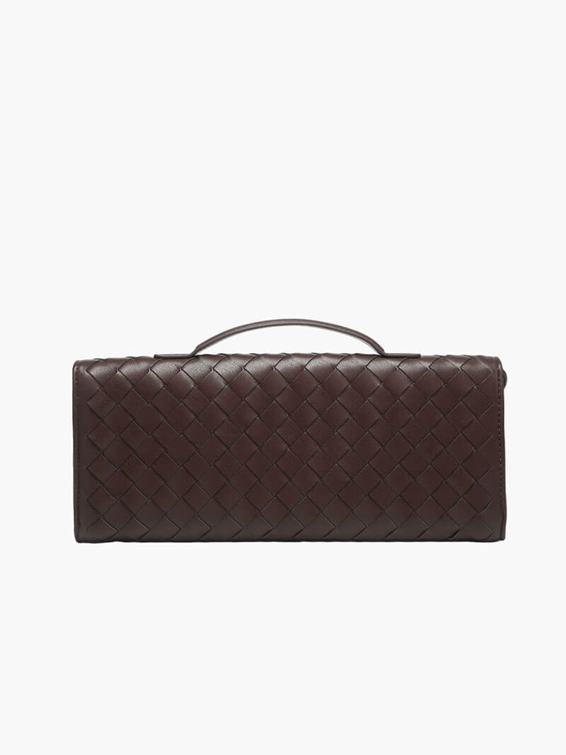 Handwoven Leather Tote Bag with Knot Closure | Brenda