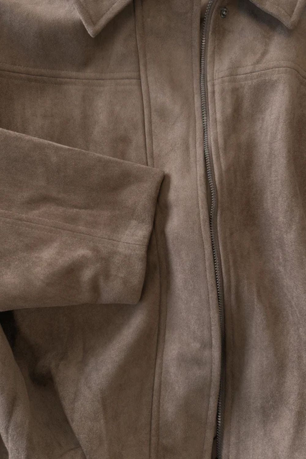 Women's Sculpted Volume Suede Bomber Jacket - Solenné