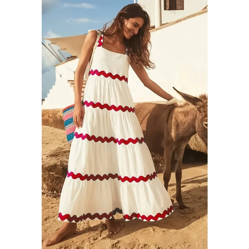 Women’s Tiered Spaghetti Strap Summer Dress - Klyne Studios