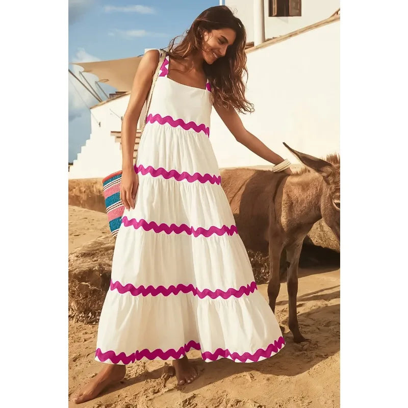 Women’s Tiered Spaghetti Strap Summer Dress - Klyne Studios