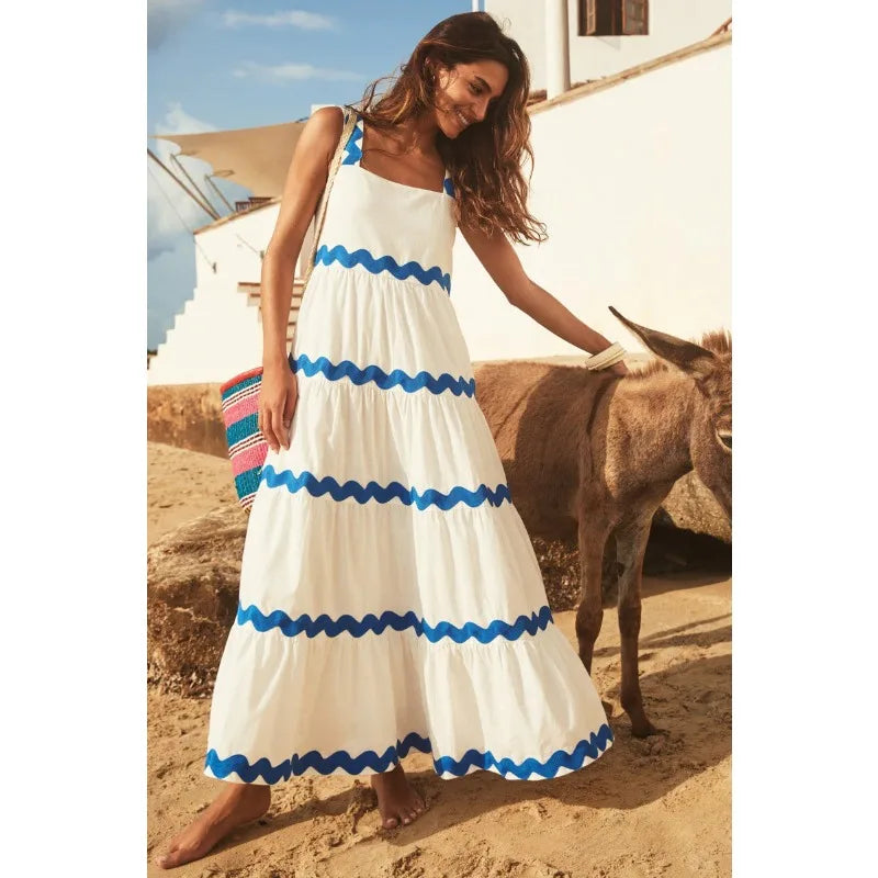 Women’s Tiered Spaghetti Strap Summer Dress - Klyne Studios