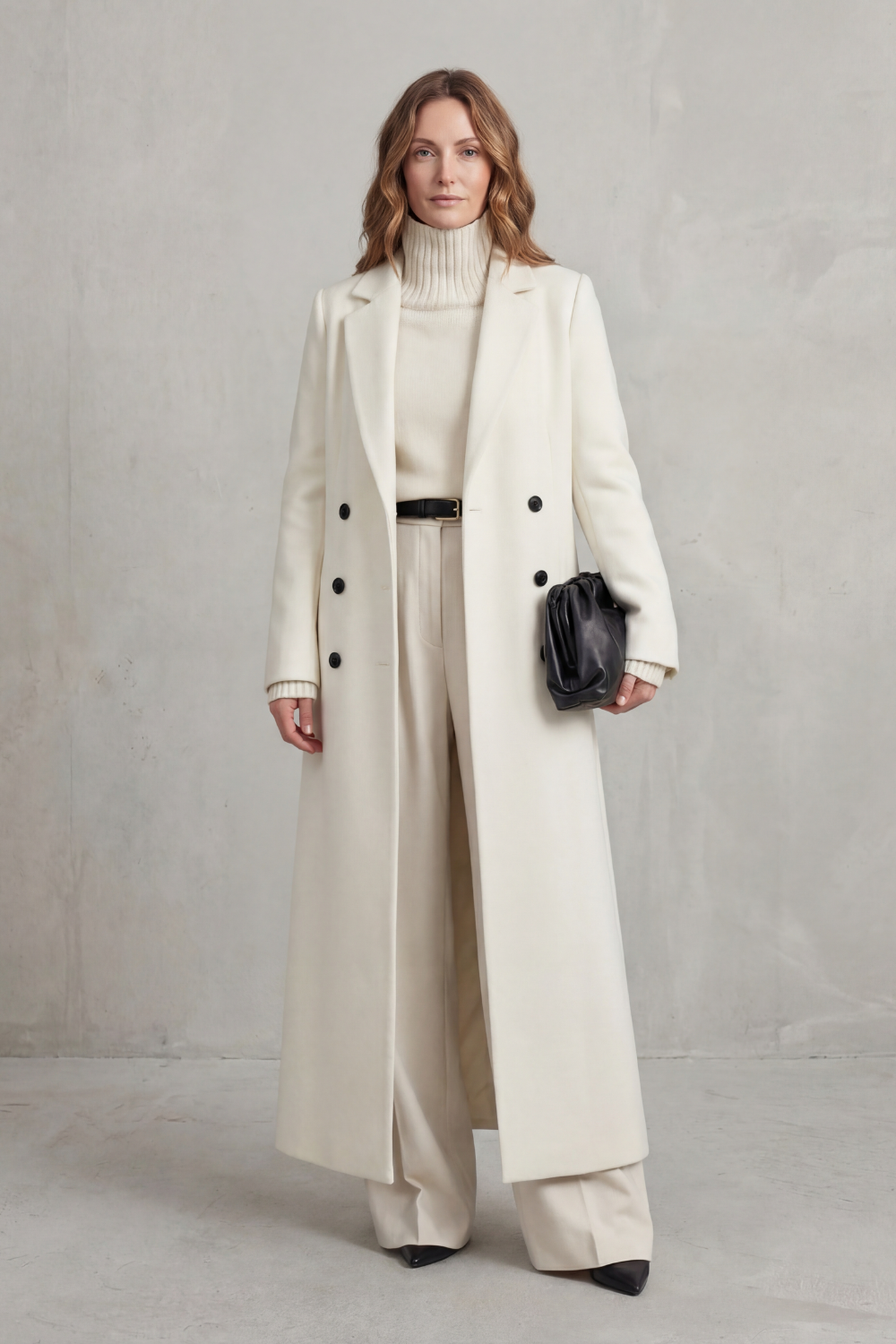 Women's Custom-Fit Long Wool Coat - Valderine