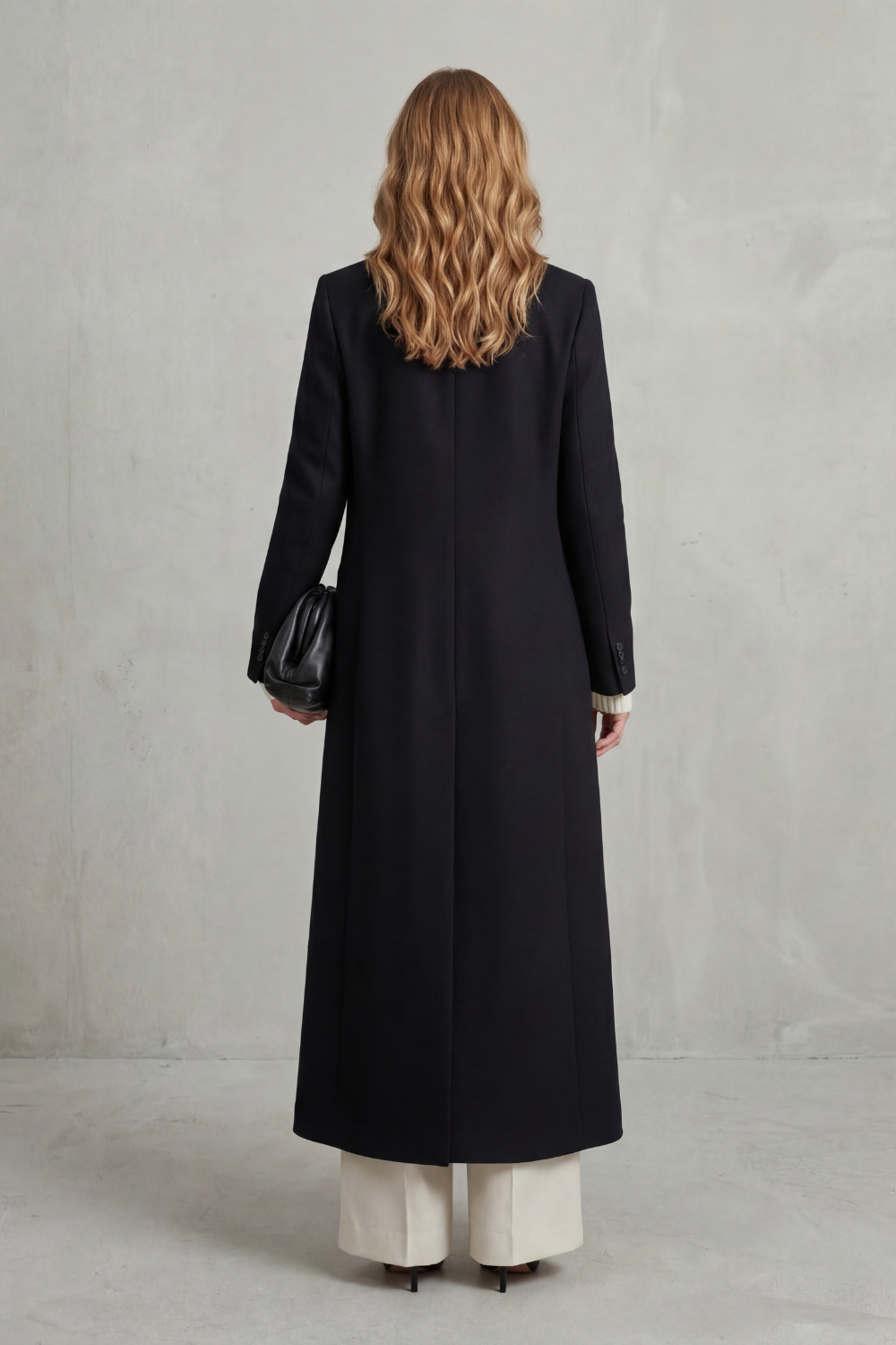 Women's Custom-Fit Long Wool Coat - Valderine