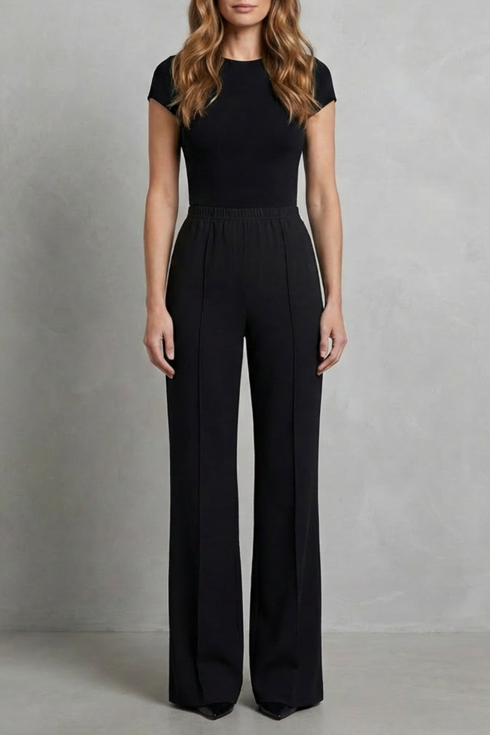 Women's High Rise Wide Leg Tailored Pants - Corvienne