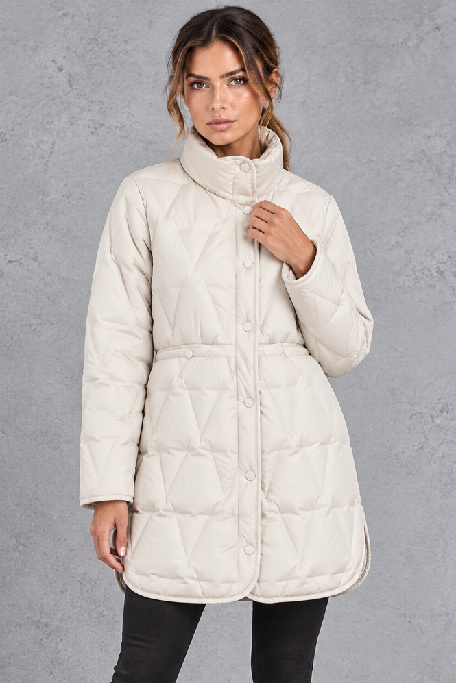 Women's Longline Down Coat – White