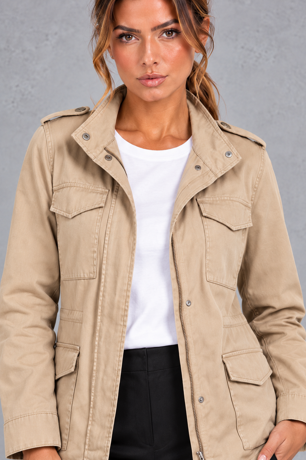 Women's Utility Jacket – Beige