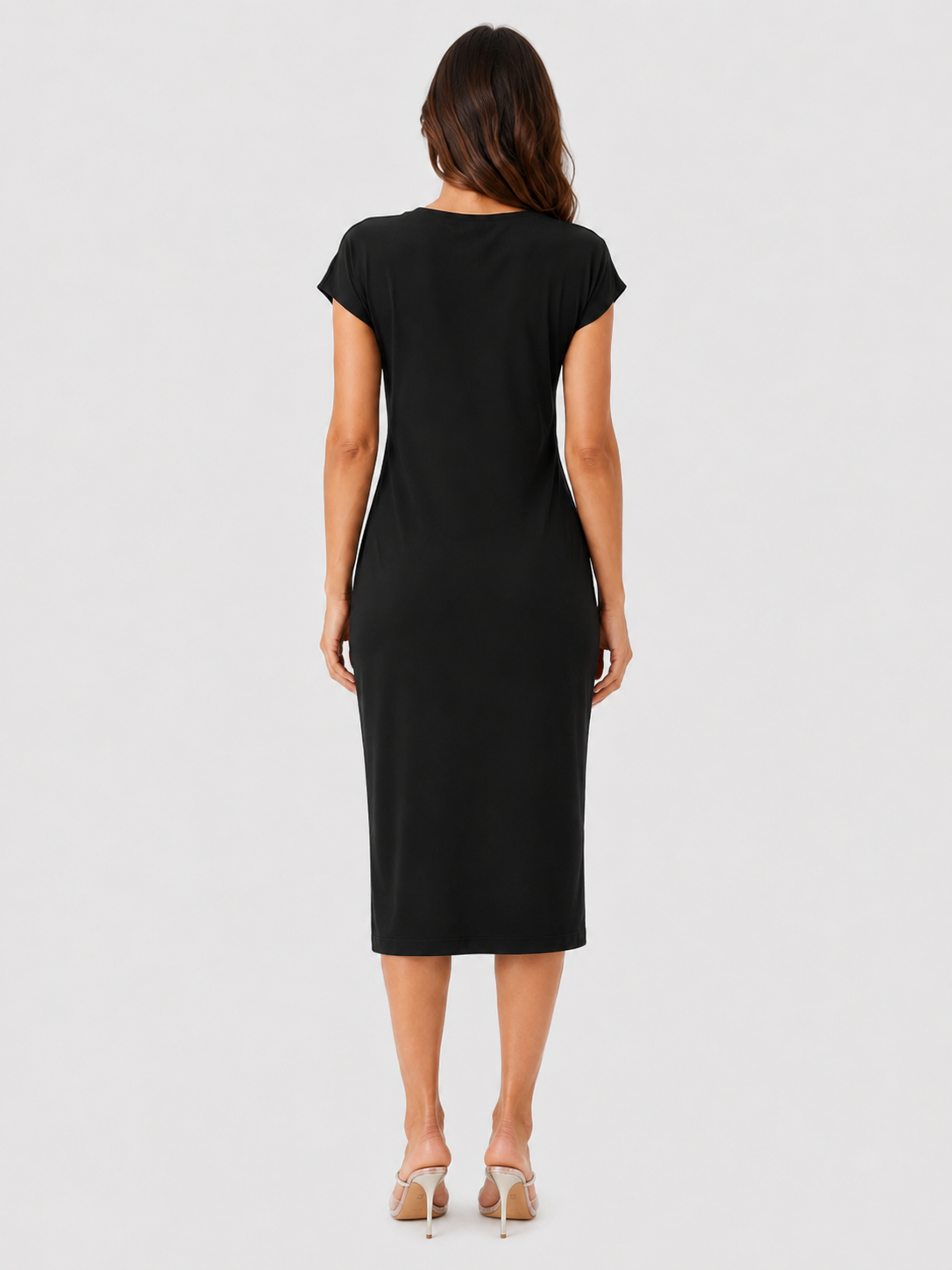 Shop the Women’s Cotton Midi Dress featuring a tailored fit, breathable premium cotton, and timeless style perfect for work, weddings, and more.