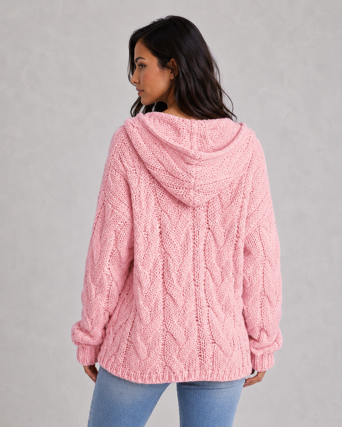 Women's oversized lightweight hoodie sweatshirt in a relaxed fit, featuring a soft fabric finish and casual urban styling for everyday comfort.