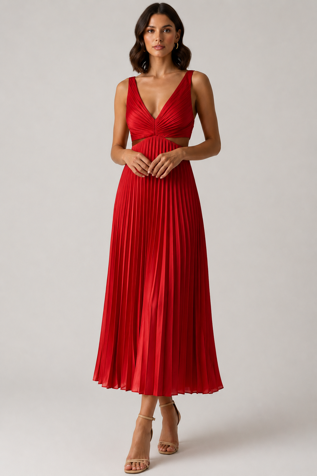 Elevate your style with this women’s pleated midi cocktail dress featuring a flowing silhouette, lightweight breathable fabric, and comfortable true-to-size fit. Perfect for parties, special events, and everyday elegance.