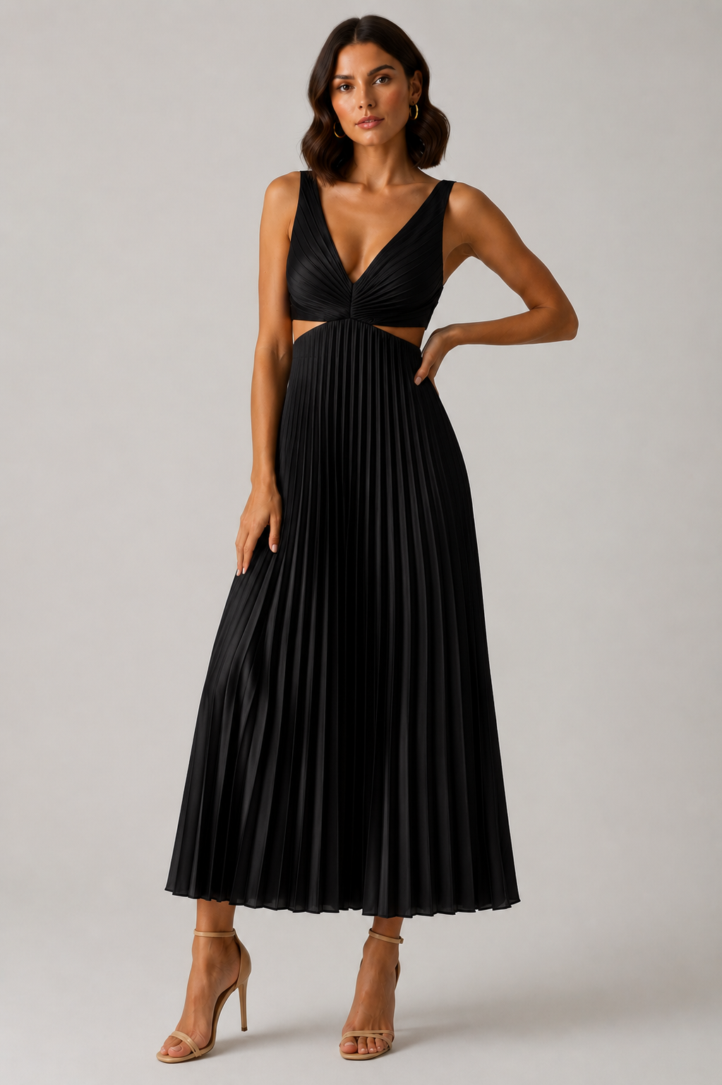 Elevate your style with this women’s pleated midi cocktail dress featuring a flowing silhouette, lightweight breathable fabric, and comfortable true-to-size fit. Perfect for parties, special events, and everyday elegance.