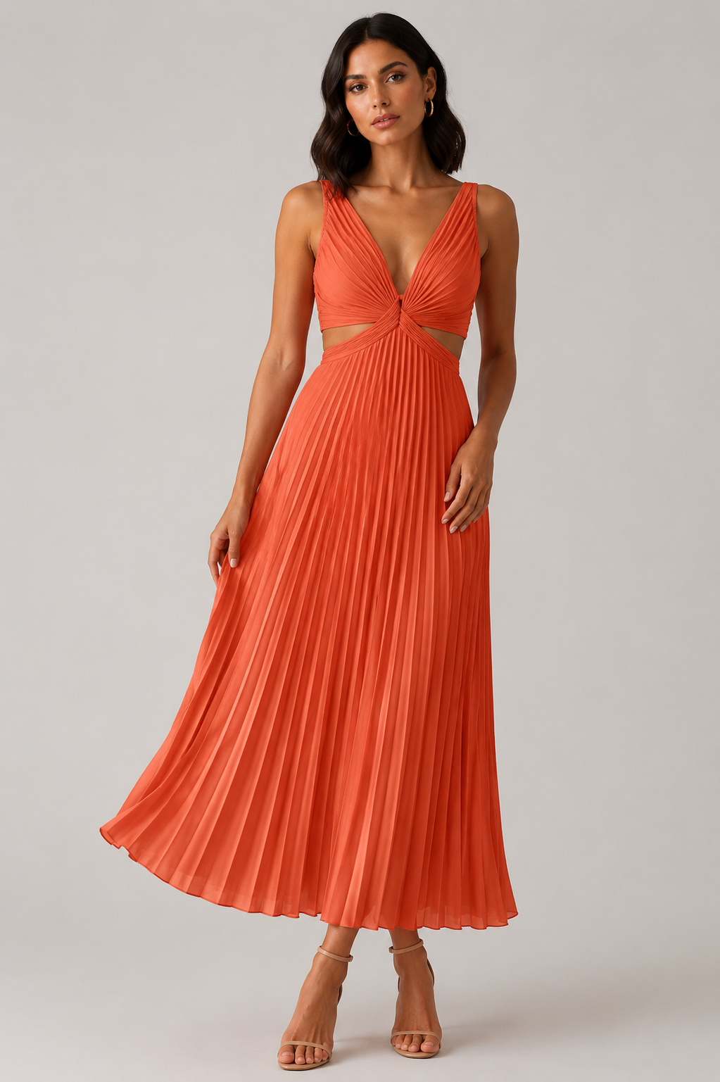 Elevate your style with this women’s pleated midi cocktail dress featuring a flowing silhouette, lightweight breathable fabric, and comfortable true-to-size fit. Perfect for parties, special events, and everyday elegance.