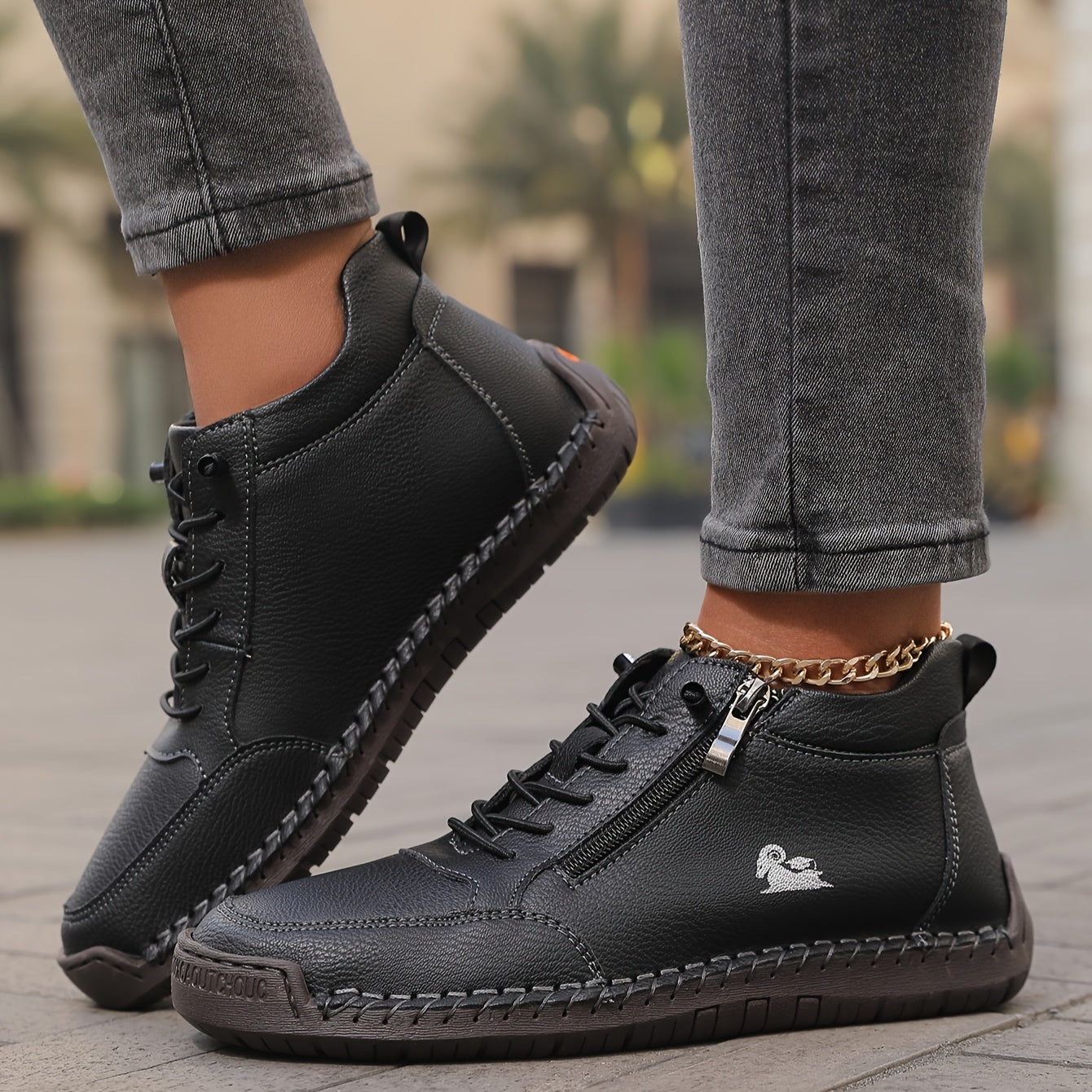 Women's Zip-Up Orthopedic Comfort Sneakers - Mila