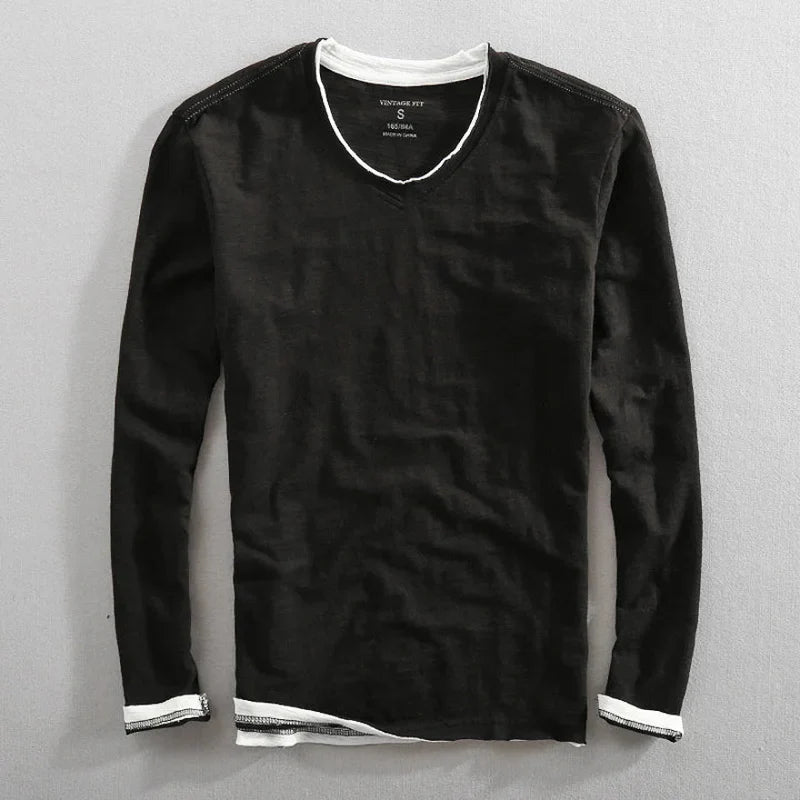 Aaron - Long-Sleeve Cotton Shirt