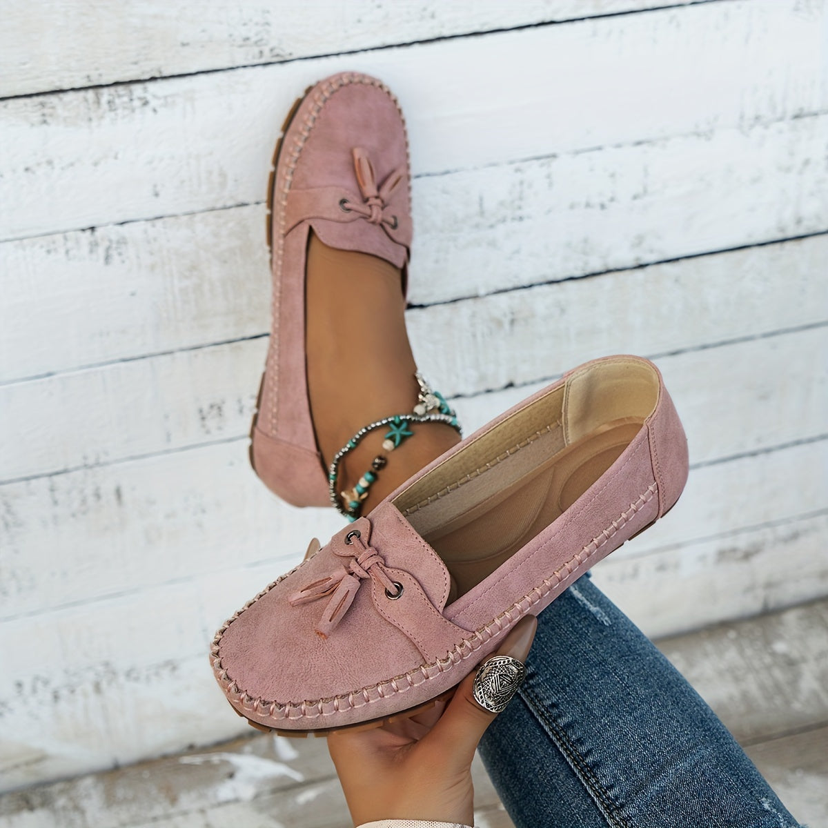 Women's Tassel Detail Loafers - Nadine