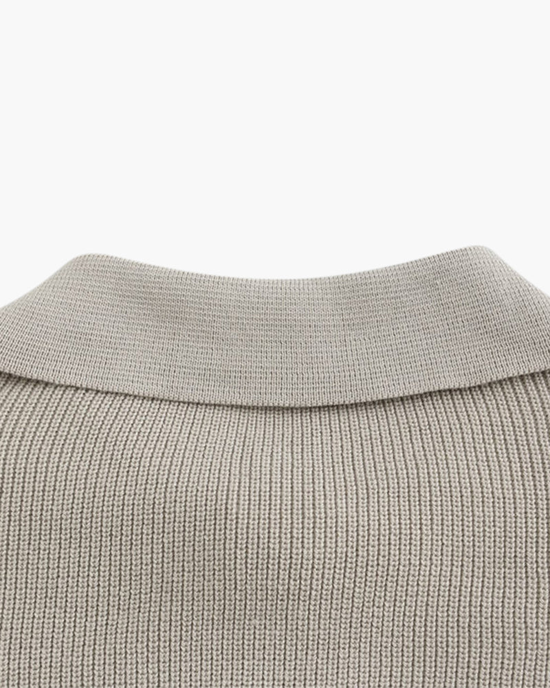 Zip Sweater Light Gray