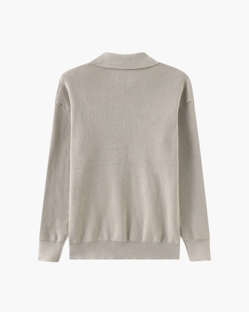 Zip Sweater Light Gray