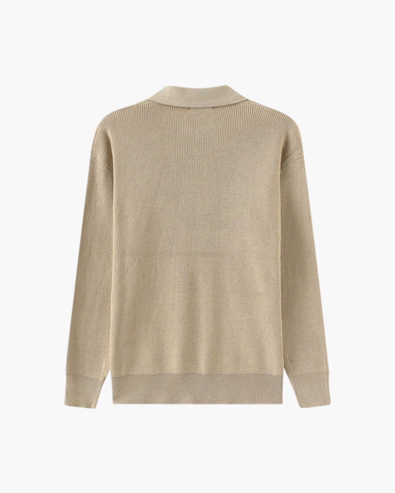 Zip Sweater Beige