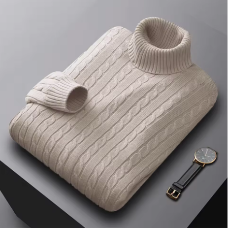 Arthuro - Men's Knitted Turtleneck Sweater