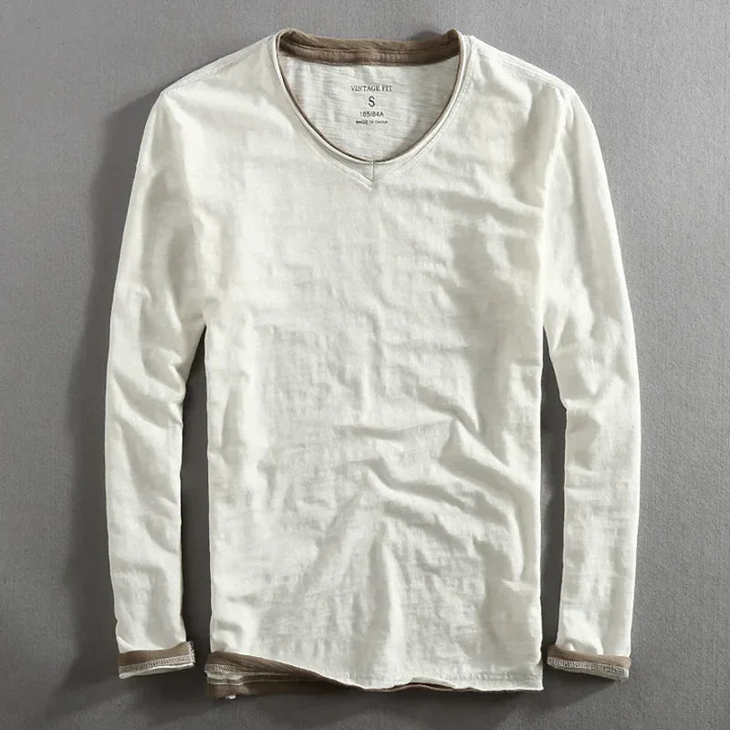 Aaron - Long-Sleeve Cotton Shirt