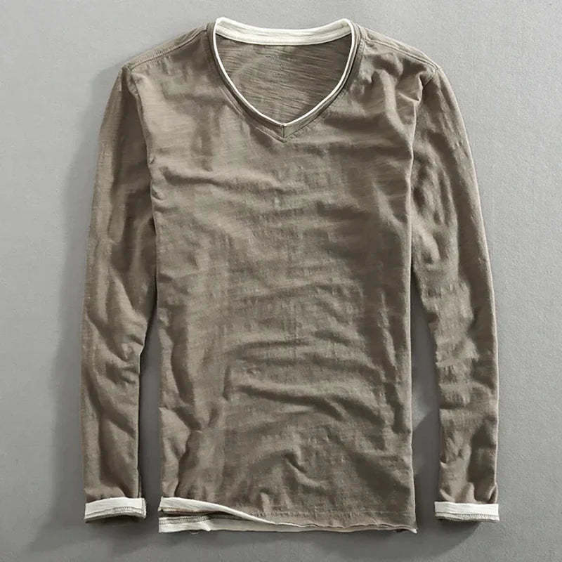 Aaron - Long-Sleeve Cotton Shirt