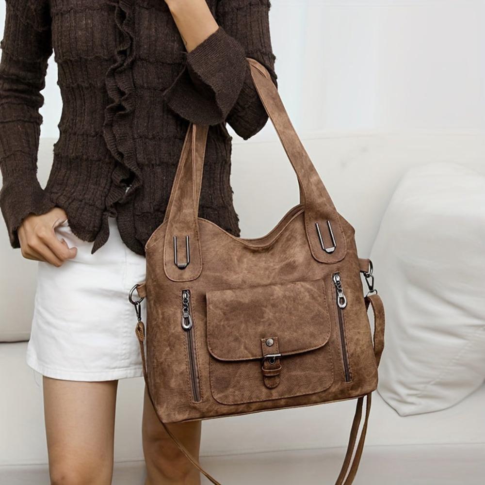 Women's Vegan Leather Shoulder Bag – Retro Style | Franka