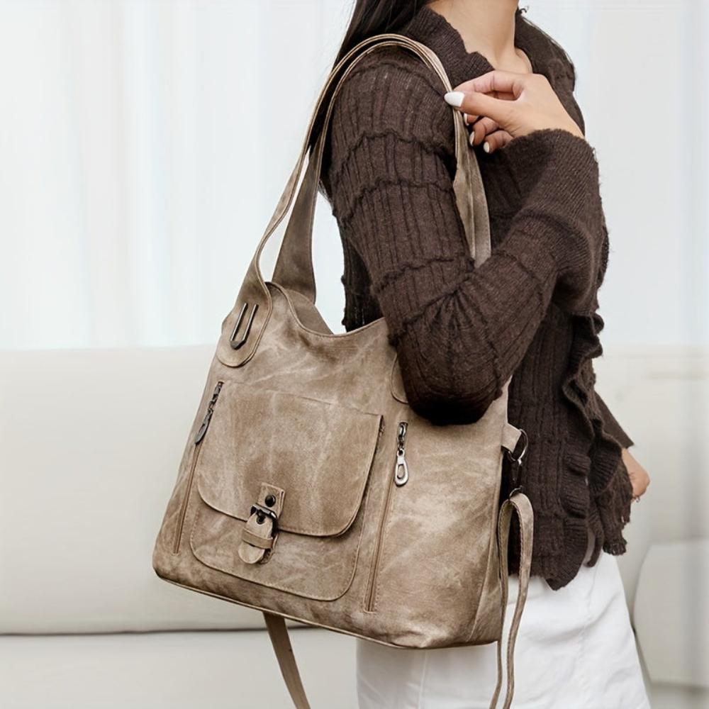 Women's Vegan Leather Shoulder Bag – Retro Style | Franka
