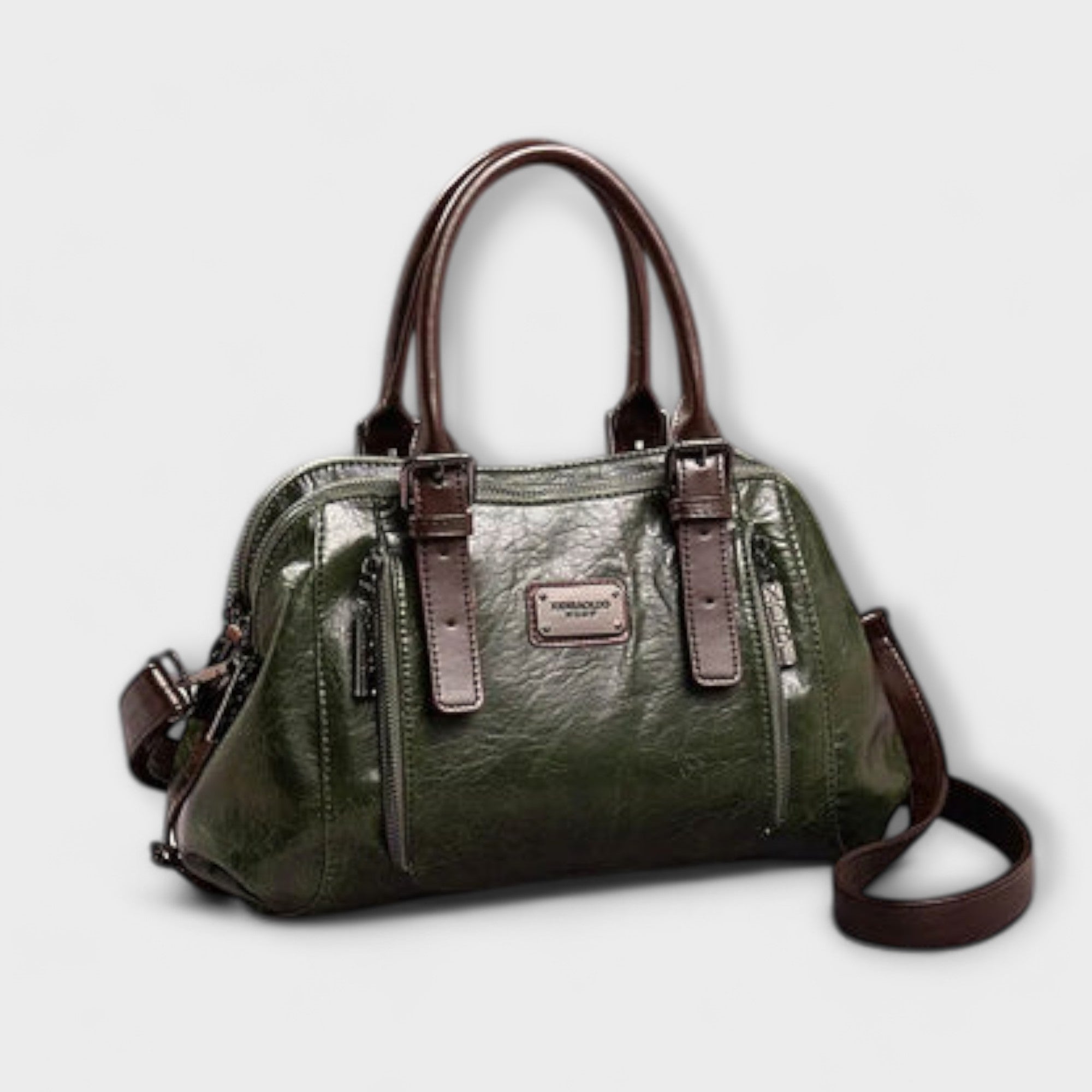 Vintage-Inspired Leather Shoulder Bag | Solara