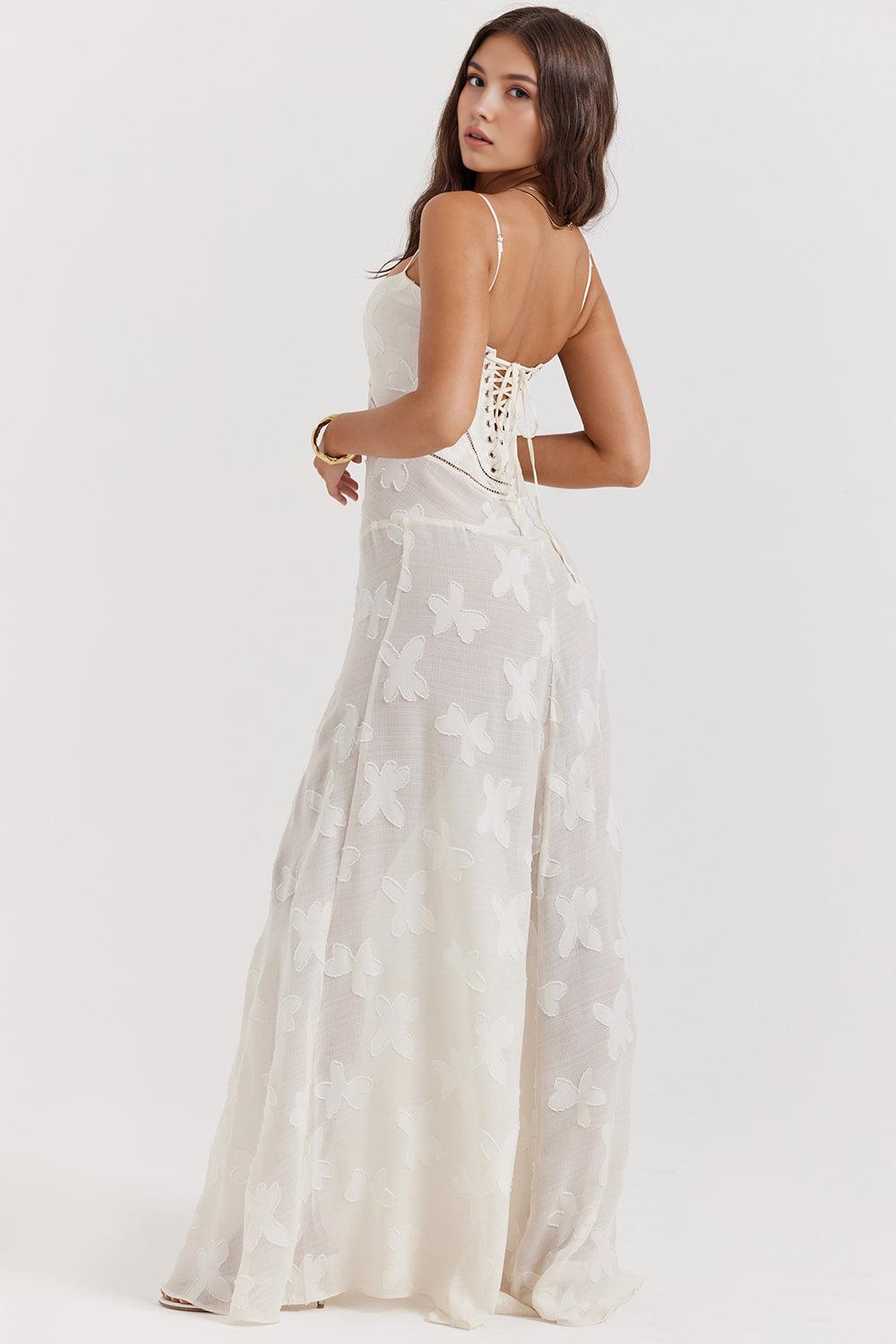 Women’s Velvet Floral Maxi Gown with Corset Bodice for Evening & Formal Wear