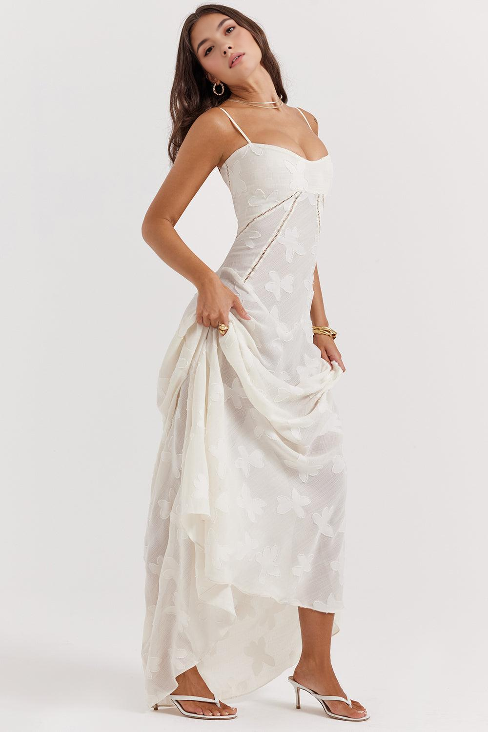 Women’s Velvet Floral Maxi Gown with Corset Bodice for Evening & Formal Wear