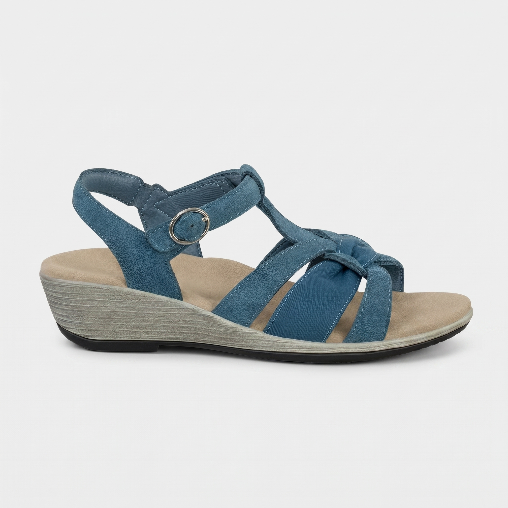 Women's Elegant White Wedge Sandals - Hope