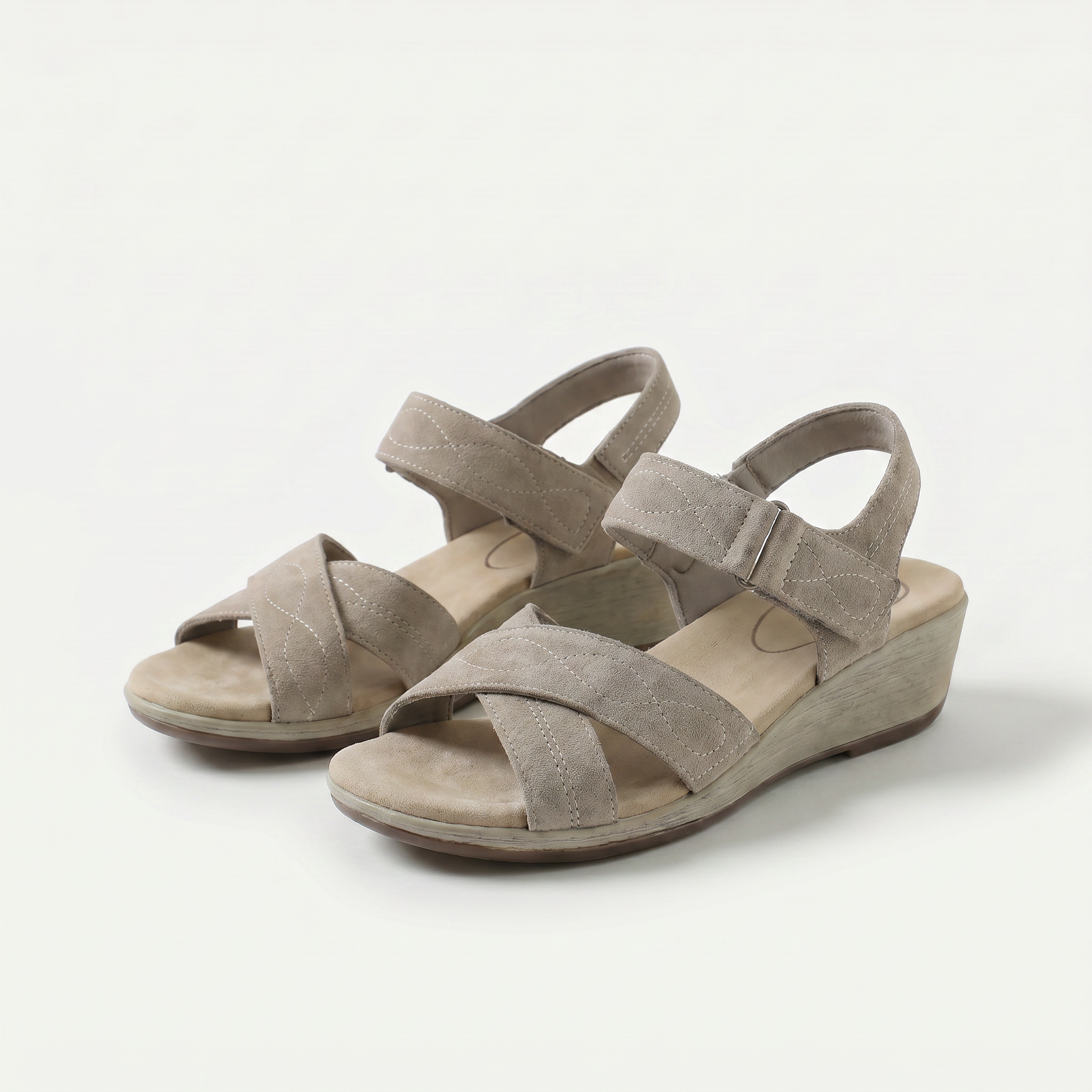 Women's Leather Wedge Sandals - Holly