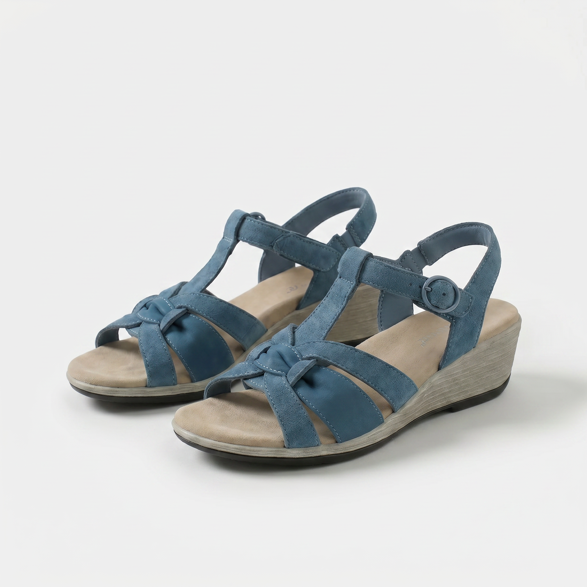 Women's Elegant White Wedge Sandals - Hope