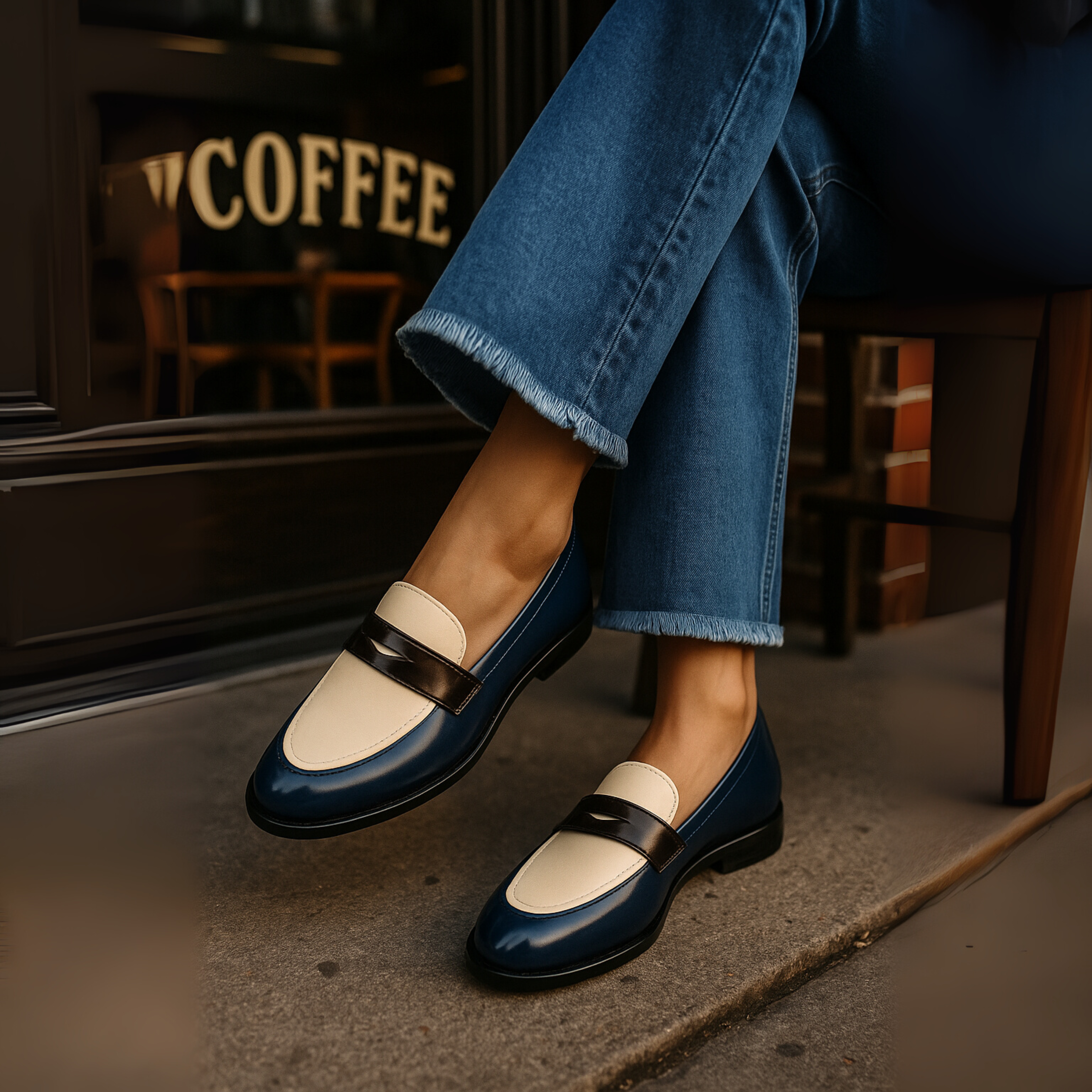 Women’s elegant slip-on loafers with cushioned insole and lightweight design.