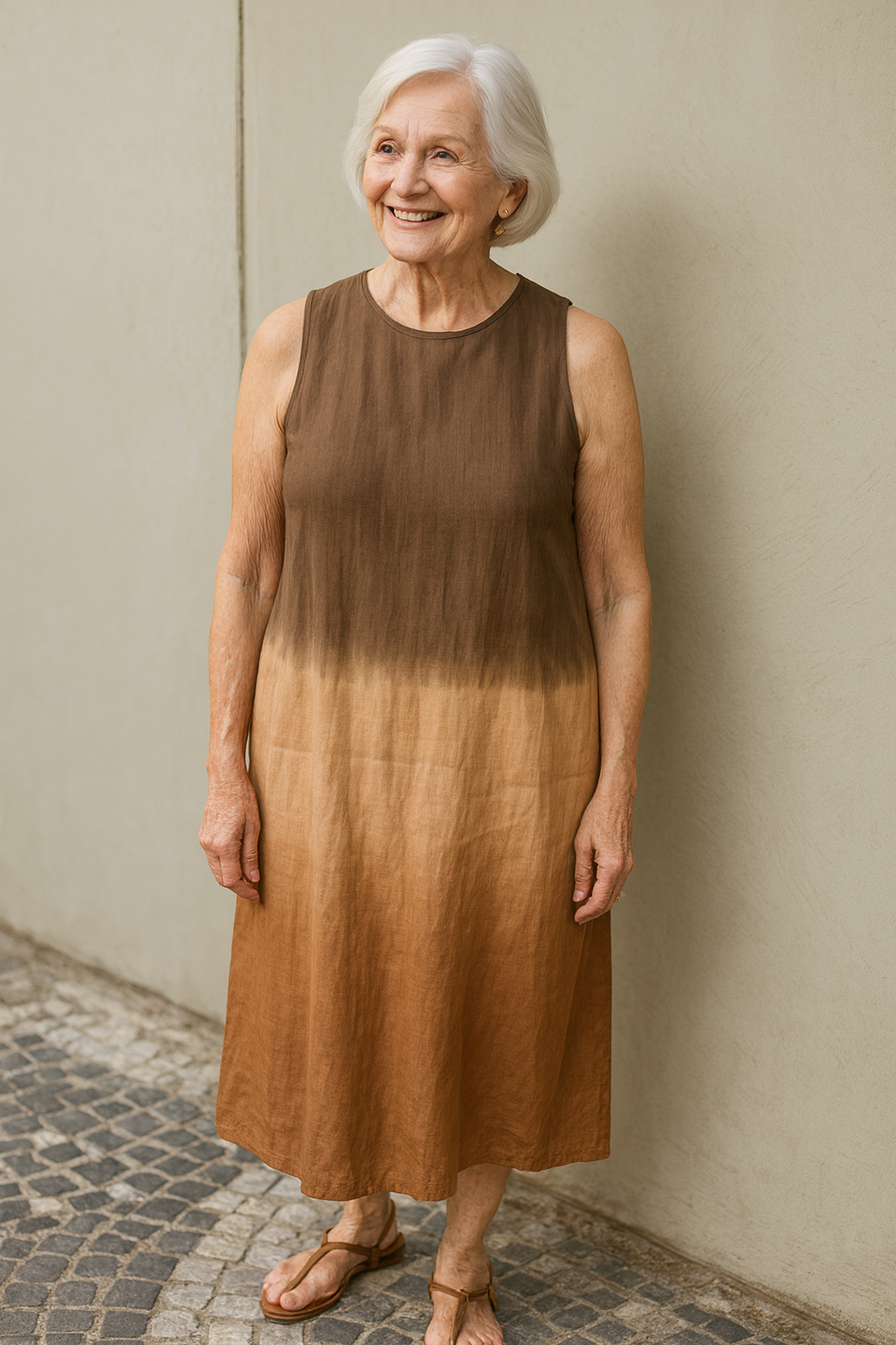 Women’s printed maxi dress with relaxed fit and flowing silhouette.