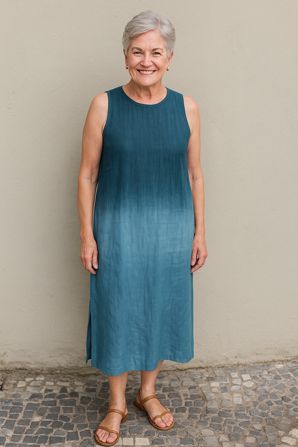 Women’s printed maxi dress with relaxed fit and flowing silhouette.