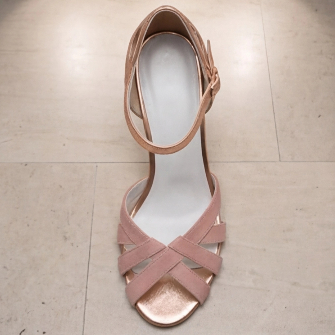 Women’s T-strap heels with cushioned sole and stable heel for all-day comfort and versatile style.