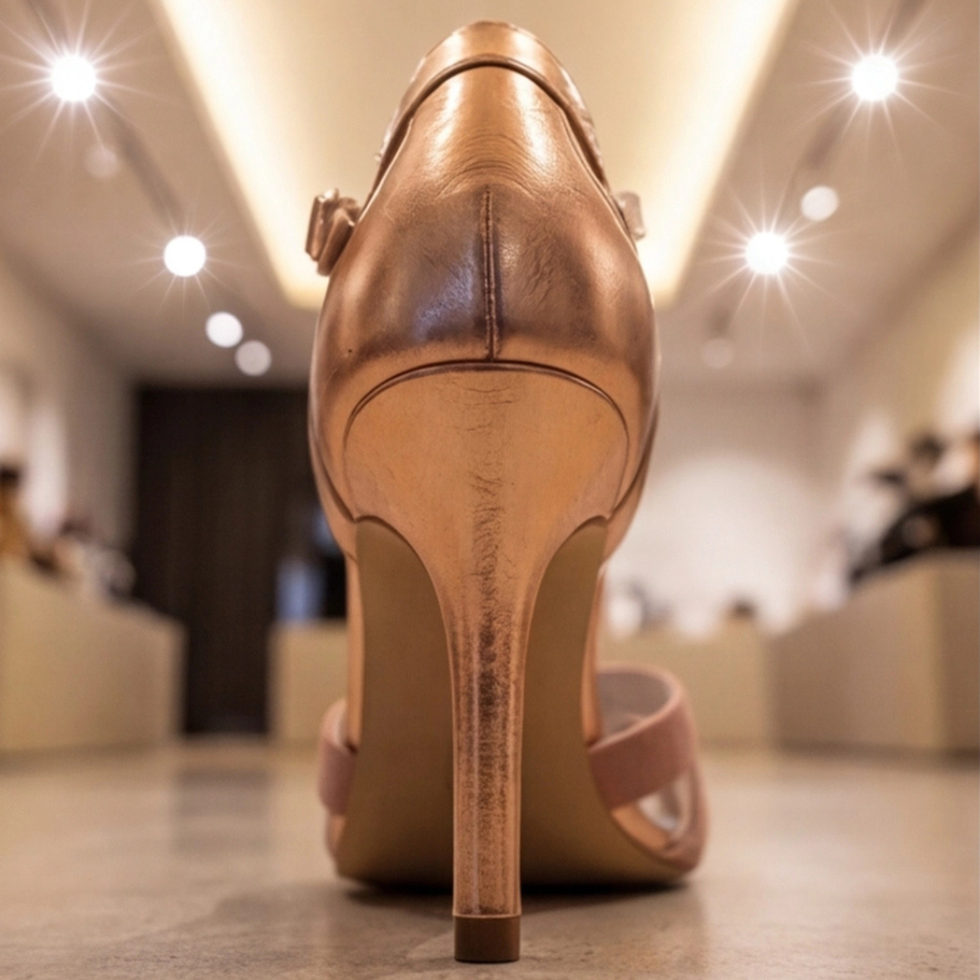 Women’s T-strap heels with cushioned sole and stable heel for all-day comfort and versatile style.