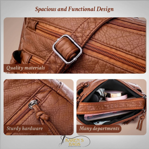 Women's Sustainable Handbag with Microsuede Lining | Helene