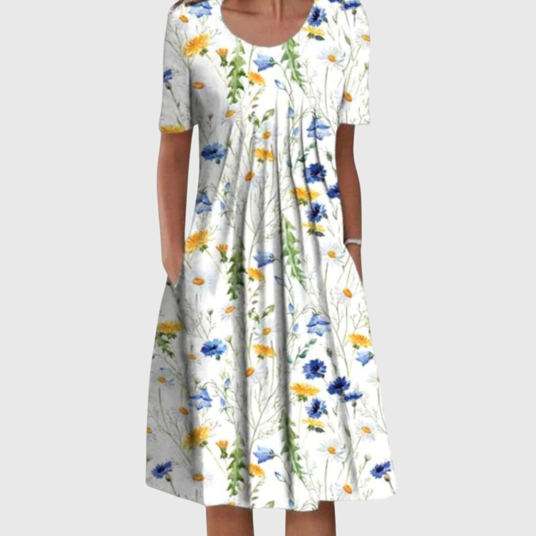 Women’s layered dress with tummy coverage and soft fabric