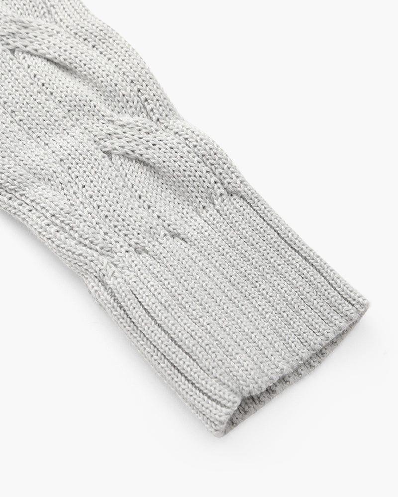 Men’s cotton zip up sweater with high neck and ribbed trims