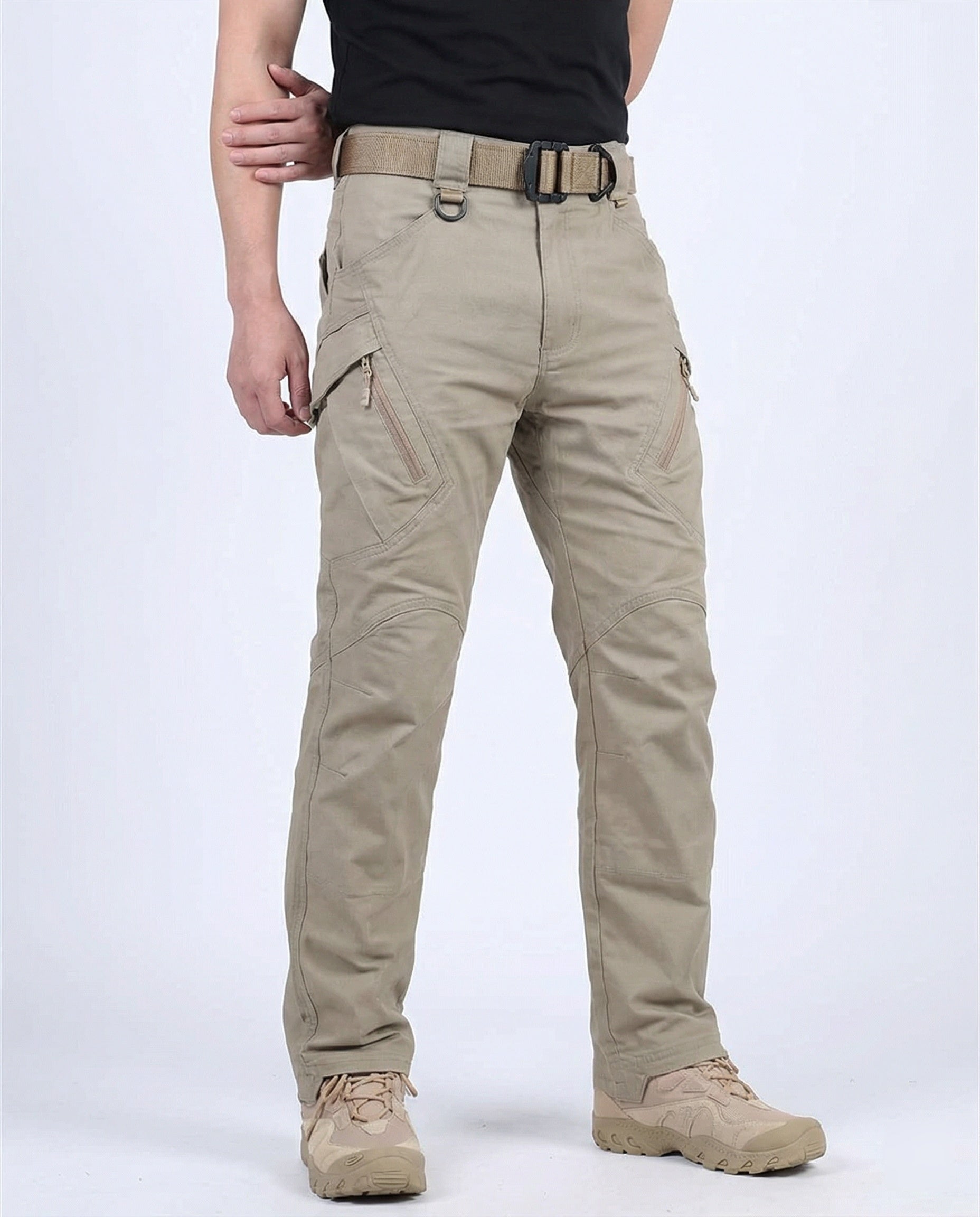 Men's outdoor pants with breathable, flexible, weather-resistant fabric