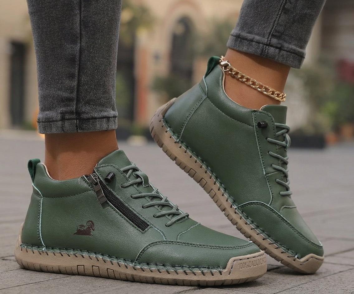 Women's Zip-Up Orthopedic Comfort Sneakers - Mila
