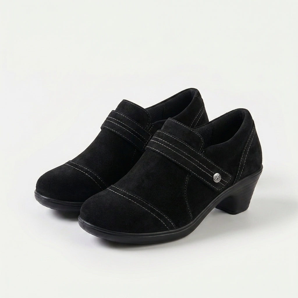 Women's Water-Repellent Leather Heels - Eva